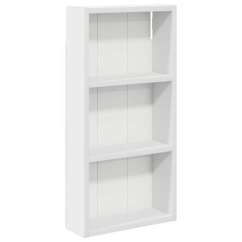 Банен стенен шкаф с рафт със съхранение Бял 30 x 10 x 60,5 см