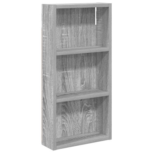 Банен стенен шкаф с рафт Сиво Сонома 30 x 10 x 60,5 см