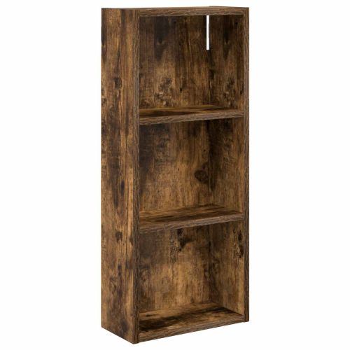 Банен стенен шкаф с рафт Пушена Дъб 30 x 14 x 70 см