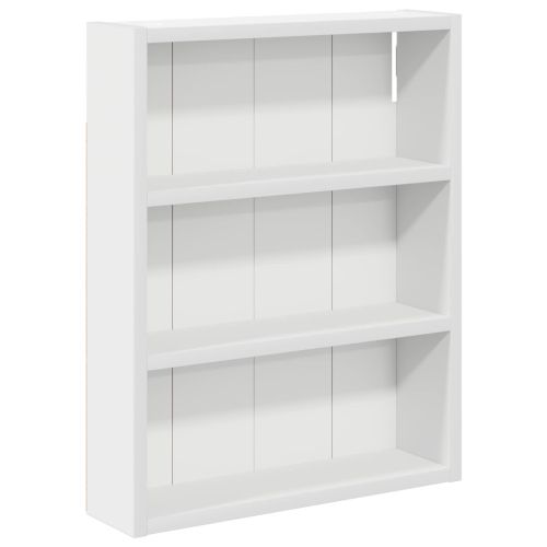 Банен стенен шкаф Бял 40 x 10 x 50 см Инженерен дървен материал