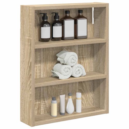 Банен стенен шкаф с рафт Сонома дъб 40 x 10 x 50 см