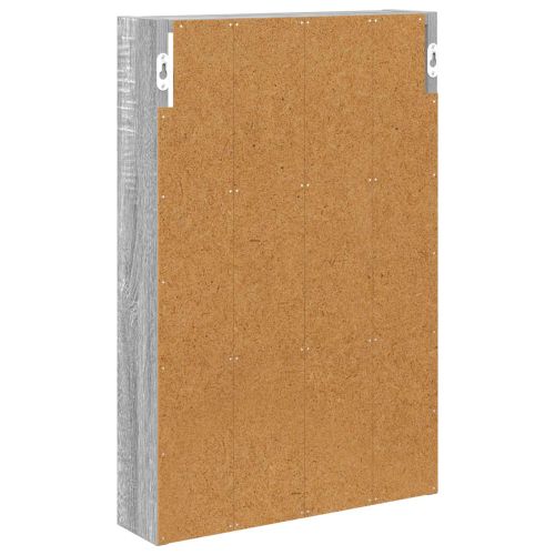 Банен стенен шкаф с рафт Сиво Сонома 40 x 10 x 60,5 см