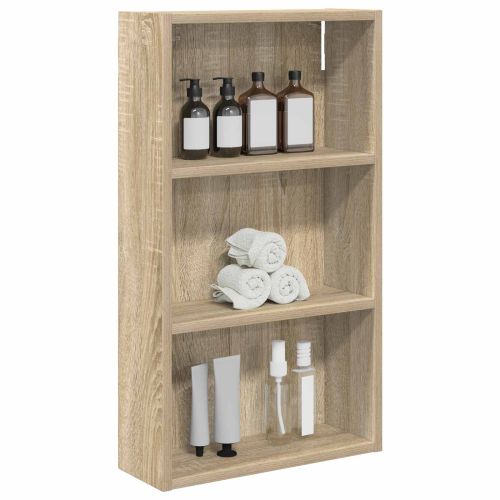 Банен стенен шкаф с рафт Сонома дъб 40 x 14 x 70 см