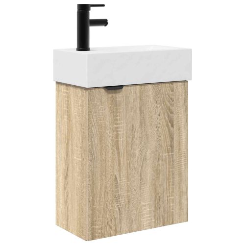 Шкаф за баня със съхранение Сонома дъб 45,5 x 22,5 x 84 см