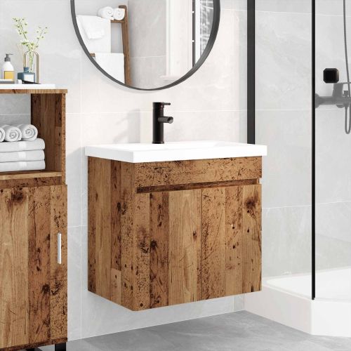 Баня с мивка със съхранение с врата Старо дърво 61 x 39 x 58 см