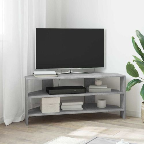 Ъгловшкафзателевизор Циментено сиво 102x40,5x45см