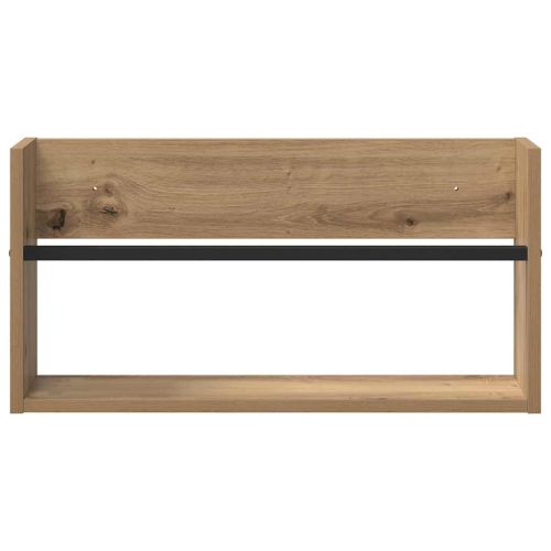 Етажерка за списания 2 pcs Дъб 60 x 12 x 30 см Инженерно дърво