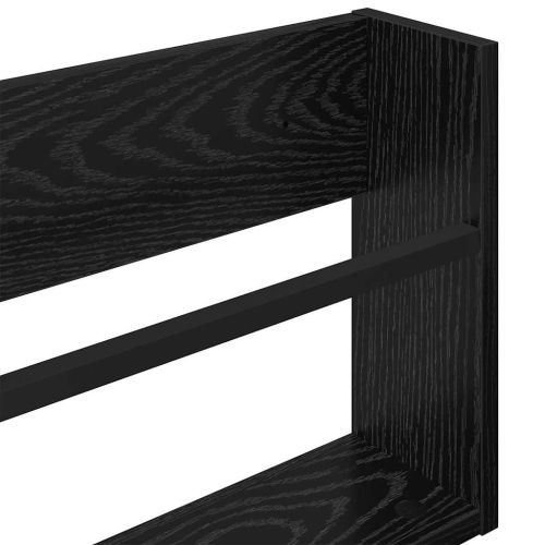 Етажерка за списания с рафт 2 pcs Черния дъб 80 x 12 x 30 см