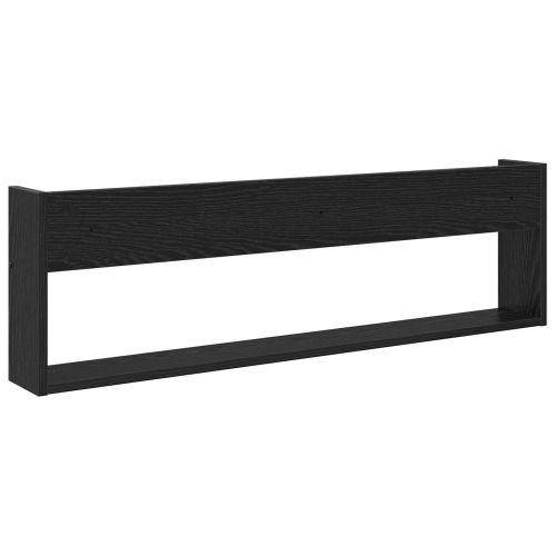 Етажерка за списания с рафт 2 pcs Черния дъб 100 x 12 x 30 см