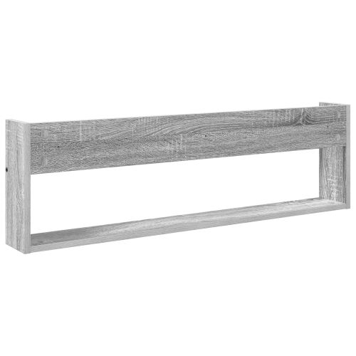 Етажерка за списания с рафт Сив Сонома 100 x 12 x 30 см