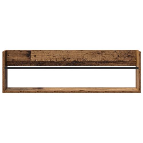 Етажерка за списания с рафт Старо дърво 100 x 12 x 30 см