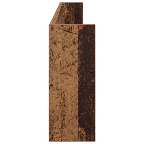 Етажерка за списания с рафт 2 pcs Старо дърво 100 x 12 x 30 см