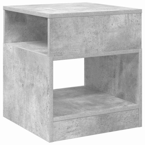 Крайна масичка Циментено сиво 40,5 x 40 x 45 см Инженерно дърво