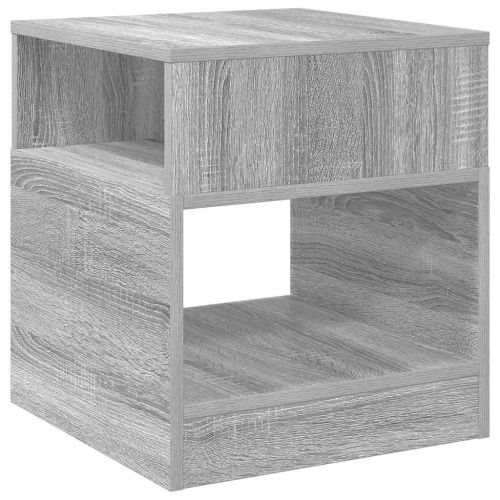 Крайна масичка Сив Сонома 40,5 x 40 x 45 см Инженерно дърво