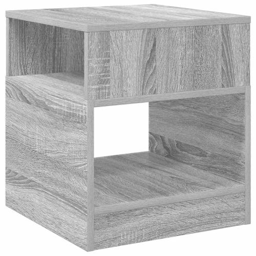 Крайна масичка Сив Сонома 40,5 x 40 x 45 см Инженерно дърво