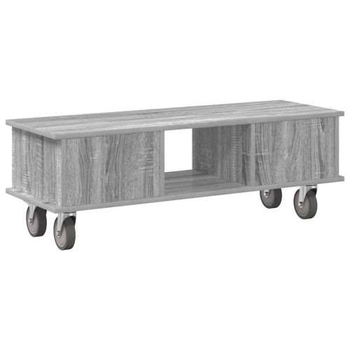ТВ стойка 100 x 35 x 35 см Сив Сонома Инженерна дървесина