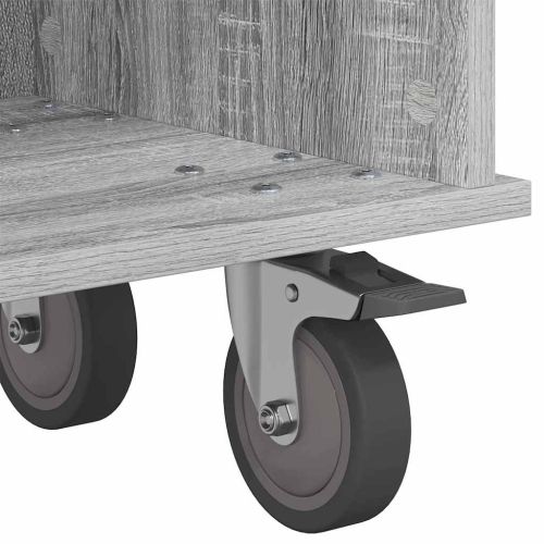 ТВ стойка 100 x 35 x 35 см Сив Сонома Инженерна дървесина