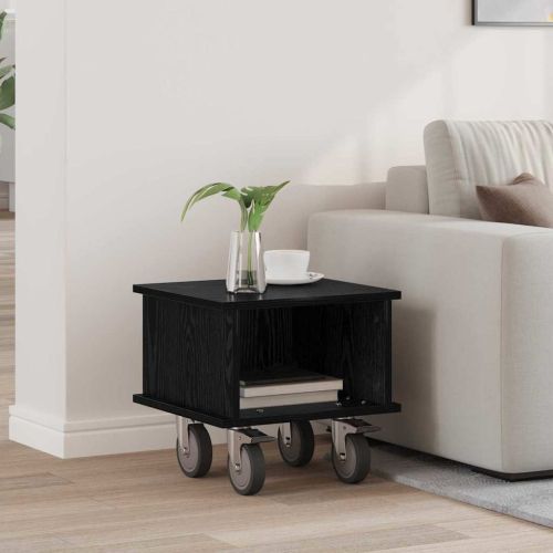 ТВ стойка Черния дъб 37 x 35 x 35 см Инженерно дърво