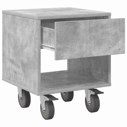 Нощно шкафче 2 бр. Циментено сиво 40,5 x 40 x 48 см