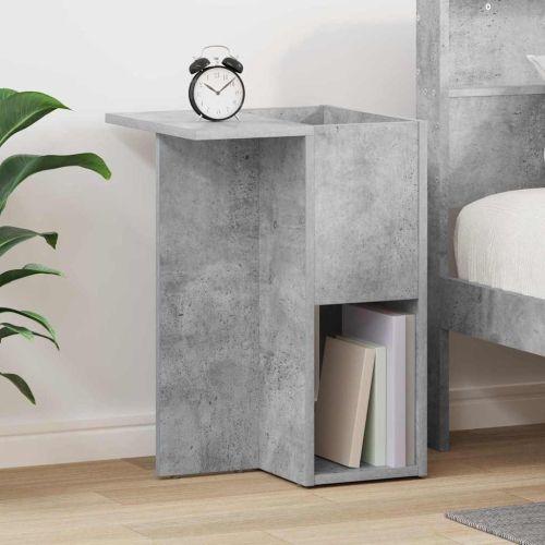 Крайна масичка Циментено сиво 35 x 40 x 55 см Инженерно дърво