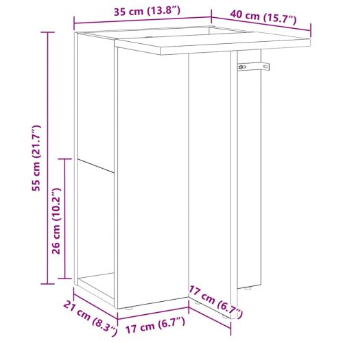 Крайна масичка Димян дъб 35 x 40 x 55 см Инженерно дърво
