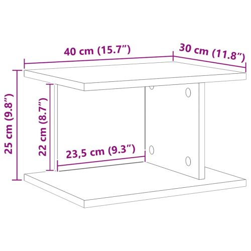 Нощно шкафче Дъб 40 x 30 x 25 см Инженерно дърво