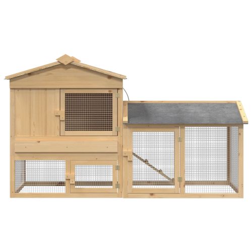 Кокошарник 2 pcs Кафяво Солидно борово дърво