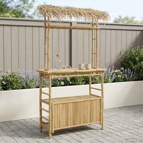 Външна бар маса Естествен 110 x 50 x 209 см Бамбук