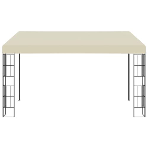 Шатра за стенен монтаж, 3x4 м, кремава, текстил