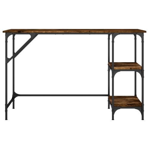 Бюро, опушен дъб, 120x50x75 см, метал и инженерно дърво