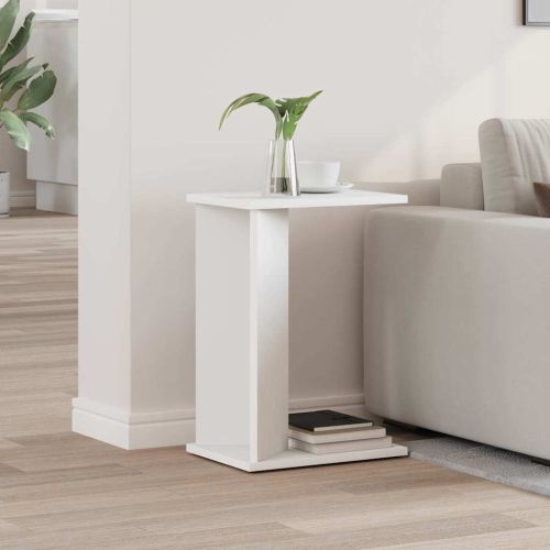 Крайна масичка Бяло 35 x 25 x 50 см Инженерно дърво