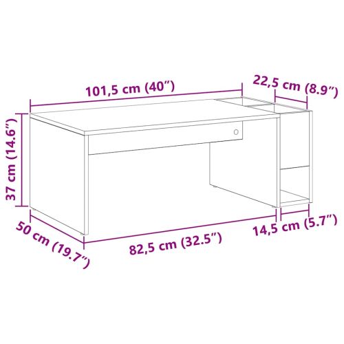 Масичка за кафе Димян дъб 101,5 x 50 x 37 см