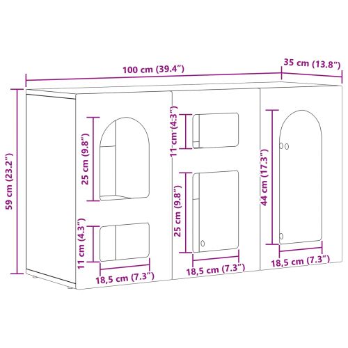 Служебен шкаф ELST Димян дъб 100 x 35 x 59 см