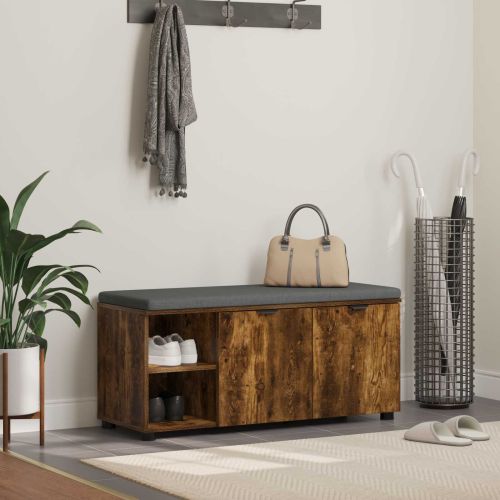 Пейка за коридор с възглавница Пушена Дъб 100 x 38 x 46 см