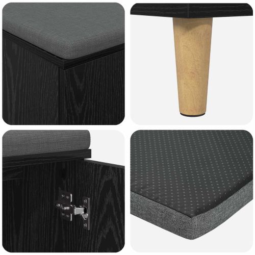 Пейка за коридор с възглавница Черен Дъб 60 x 38 x 46 см