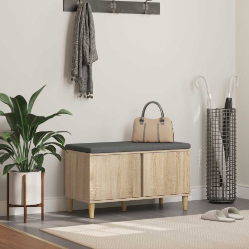 Пейка за коридор с възглавница Сонома дъб 80 x 38 x 46 см