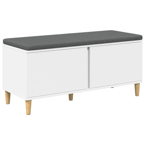 Пейка за коридор с възглавница с врата Бял 100 x 38 x 46 см