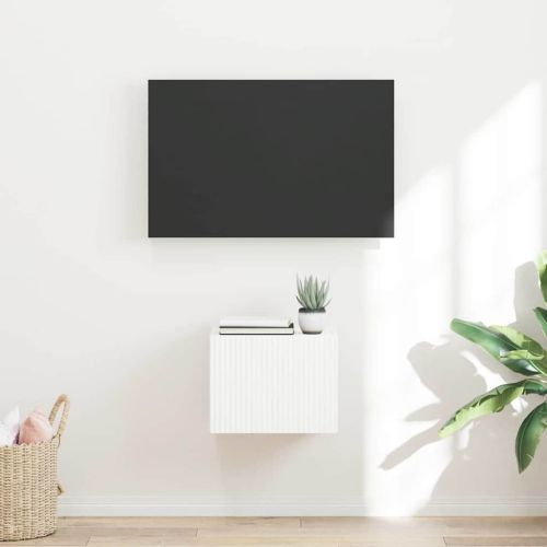 TV стенен шкаф Бяло 39 x 31 x 29,5 см Инженерно дърво