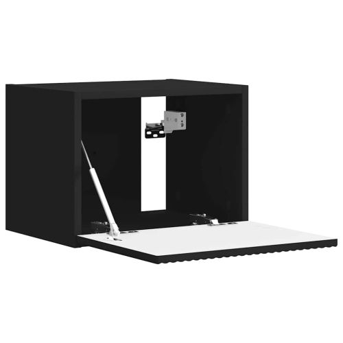 TV стенен шкаф 2 pcs Черно 39 x 31 x 29,5 см Инженерно дърво
