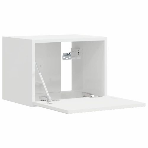 TV стенен шкаф 2 pcs Гланц бяло 39 x 31 x 29,5 см