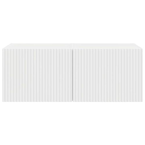 TV стенен шкаф 2 pcs Гланц бяло 39 x 31 x 29,5 см