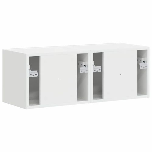 TV стенен шкаф 2 pcs Гланц бяло 39 x 31 x 29,5 см