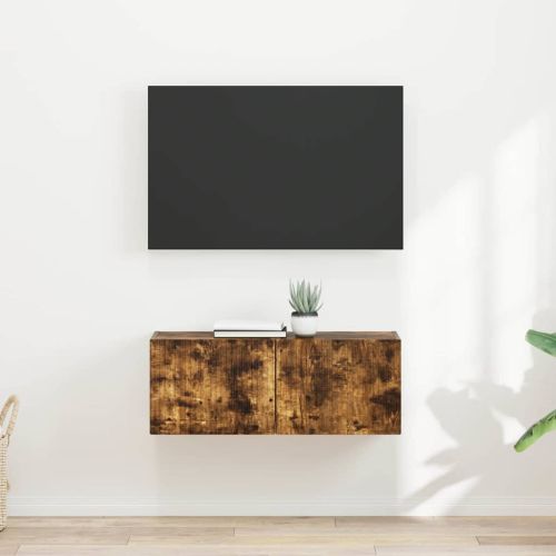 TV стенен шкаф 2 pcs Димян дъб 39 x 31 x 29,5 см