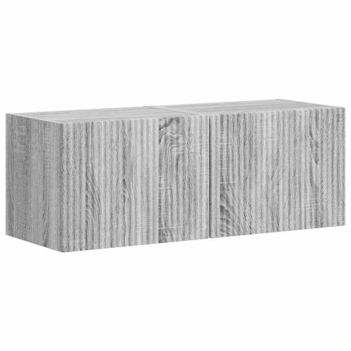 TV стенен шкаф 2 pcs Сив Сонома 39 x 31 x 29,5 см