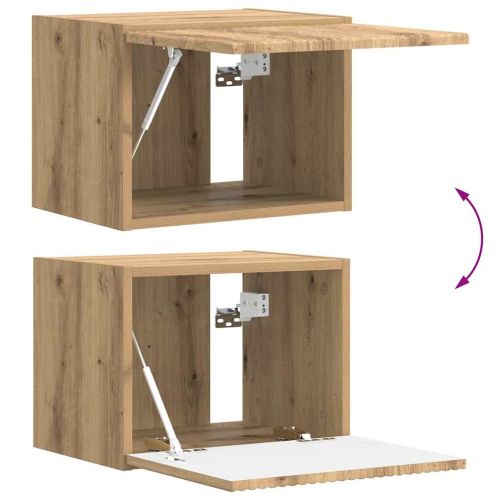 TV стенен шкаф 2 pcs Дъб Артизан 39 x 31 x 29,5 см