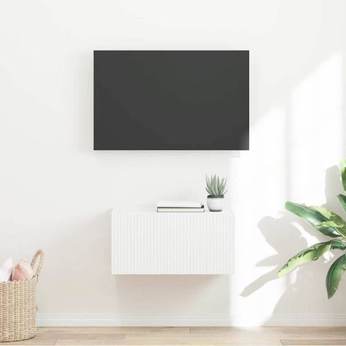 TV стенен шкаф Бяло 60 x 31 x 29,5 см Инженерно дърво