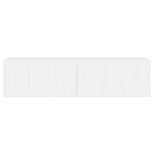 TV стенен шкаф 2 pcs Гланц бяло 60 x 31 x 29,5 см