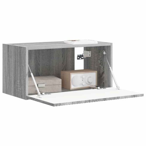TV стенен шкаф 60 x 31 x 29,5 см Сив Сонома Инженерна дървесина