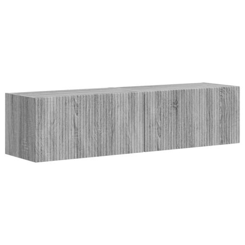 TV стенен шкаф 2 pcs Сив Сонома 60 x 31 x 29,5 см