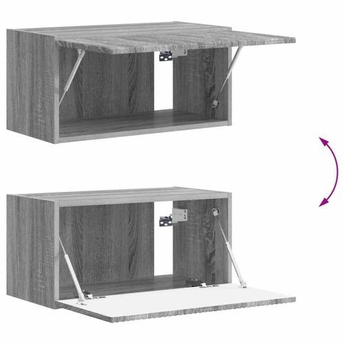 TV стенен шкаф 2 pcs Сив Сонома 60 x 31 x 29,5 см